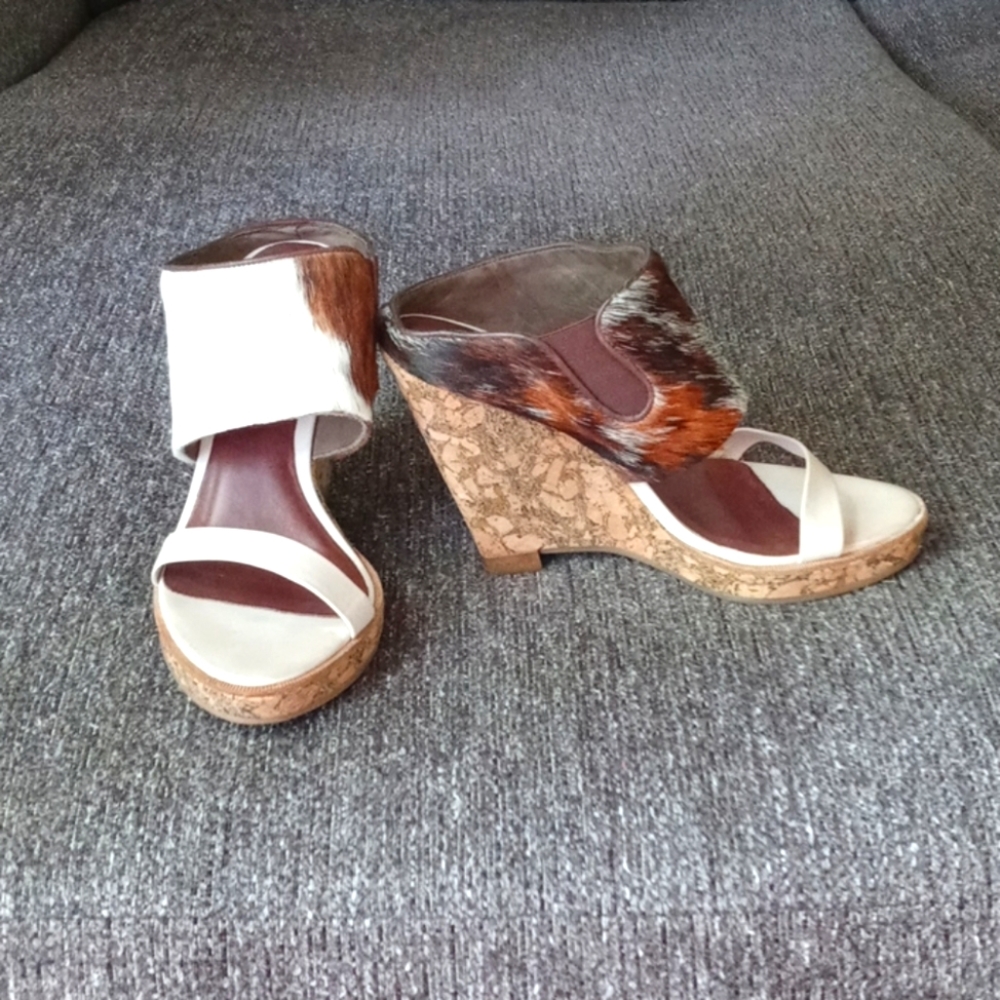 🆕 🍁All Saints Spitafields🍁 - Calf Hair Cork Wedge